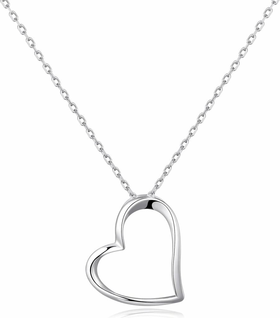 Philip Jones Silver Heart Necklace​